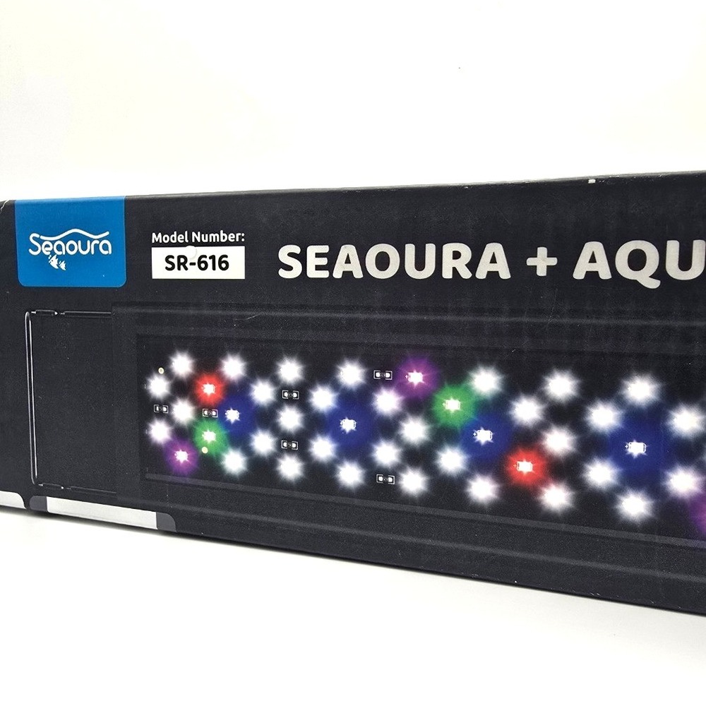SEAOURA SR-616 LED Aquarium Light 24-30in Full Spectrum Timer Fish Tank 18W